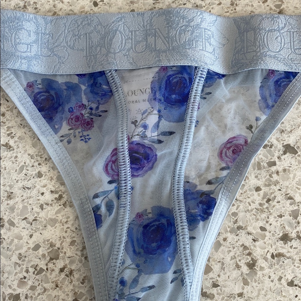 Lounge Underwear Floral thong mesh